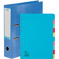Elba Classy 70mm Lever Arch File A4 Met Blue FOC 10/Pt Divider Elba Classy 70mm Lever Arch File A4 Met Blue FOC 10/Pt Divider