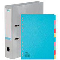 Elba Classy 70mm LeverArch File A4 Met Silver FOC 10/Pt Divider Elba Classy 70mm LeverArch File A4 Met Silver FOC 10/Pt Divider