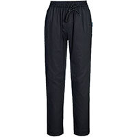 Portwest C076 Cotton Mesh Air Chef Trousers Black Size S Regular Fit