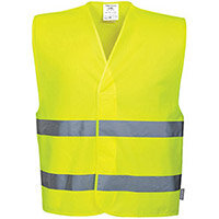 Portwest C474 Hi-Vis 2 Band Vest Yellow XX3X