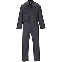 Portwest C813 Zip Boilersuit Black Large (Tall Fit)