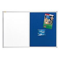 Franken ValueLine Magnetic Combination Board Lacquered/Blue Felt Surface 600x450mm CB301203 Franken ValueLine Magnetic Combination Board Lacquered/Blue Felt Surface 600x450mm CB301203
