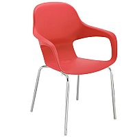 Ariel 2 Canteen & Breakout Chrome Leg Chair Red Ariel 2 Canteen & Breakout Chrome Leg Chair Red