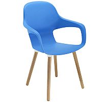 Ariel 2 Canteen & Breakout Wooden Leg Chair Blue Ariel 2 Canteen & Breakout Wooden Leg Chair Blue