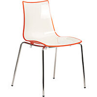 Gecko Orange Shell Canteen & Breakout Stacking Chair with White Legs Gecko Orange Shell Canteen & Breakout Stacking Chair with White Legs