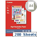 Canon A4 High Resolution Inkjet Printer Paper 106gsm (Pack of 200) Canon A4 High Resolution Inkjet Printer Paper 106gsm (Pack of 200)