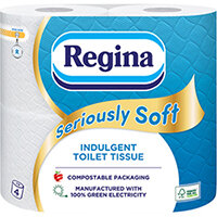 Regina Seriously Soft 3Ply Toilet Tissue 4 Roll White Pack 5 1102178 Regina Seriously Soft 3Ply Toilet Tissue 4 Roll White Pack 5 1102178