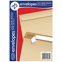 County Stationery C5 25 Manilla Peal and Seal Envelopes Pack of 20 C511 County Stationery C5 25 Manilla Peal and Seal Envelopes Pack of 20 C511