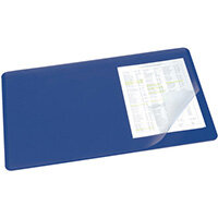 Durable Desk Mat with Transparent Overlay 530 x 400mm Dark Blue 720207 Durable Desk Mat with Transparent Overlay 530 x 400mm Dark Blue 720207