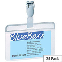 Durable Name Badge 54x90mm Self-Laminating Clear Pk 25 8149/19 Durable Name Badge 54x90mm Self-Laminating Clear Pk 25 8149/19