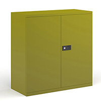 Steel contract cupboard with 1 shelf 1000mm high - green Steel contract cupboard with 1 shelf 1000mm high - green