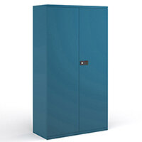 Steel contract cupboard with 3 shelves 1806mm high - blue Steel contract cupboard with 3 shelves 1806mm high - blue