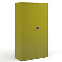 Steel contract cupboard with 3 shelves 1806mm high - green Steel contract cupboard with 3 shelves 1806mm high - green