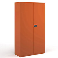 Steel contract cupboard with 3 shelves 1806mm high - orange Steel contract cupboard with 3 shelves 1806mm high - orange
