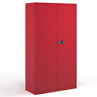 Steel contract cupboard with 3 shelves 1806mm high - red Steel contract cupboard with 3 shelves 1806mm high - red