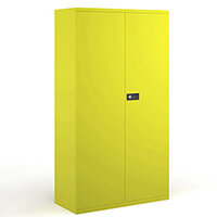 Steel contract cupboard with 3 shelves 1806mm high - yellow Steel contract cupboard with 3 shelves 1806mm high - yellow