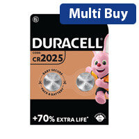 Duracell CR2025 Lithium Coin Batteries: 2-Pack with 70% More Power, 10-Year Shelf Life, and Baby Secure Technology