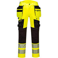 Portwest DX442 DX4 Hi-Vis Holster Trousers Yellow & Black Size 40