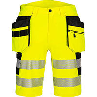 Portwest DX446 DX4 Hi-Vis Holster Pocket Shorts Yellow/Black Size 34 Regular Fit