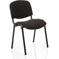 ISO Stacking Chair Black Fabric Black Frame