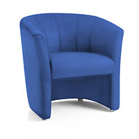 Neo Single Reception Tub Chair Blue Fabric Neo Single Reception Tub Chair Blue Fabric