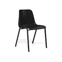 Polly Stacking Visitor Chair Black Polypropylene Polly Stacking Visitor Chair Black Polypropylene