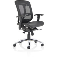 Mirage II Executive Office Chair Black Mesh With Arms Without Headrest