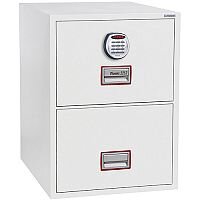 Phoenix World Class Vertical Fire File FS2262E 2 Drawer Filing Cabinet with Electronic Lock White Phoenix World Class Vertical Fire File FS2262E 2 Drawer Filing Cabinet with Electronic Lock White