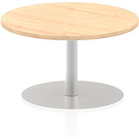 Italia Round Table With Trumpet Base W800mm Top 475mm High Maple