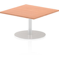 Italia Square Table With Trumpet Base W800/800mm Top 475mm High Beech