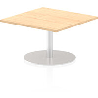 Italia Square Table With Trumpet Base W800/800mm Top 475mm High Maple