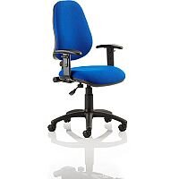 Eclipse I Task Operator Office Chair With Height Adjustable Arms Blue - Weight Capacity: 120kg - Usage: 8 hours a day