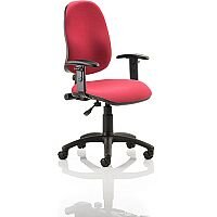 Eclipse I Lever Task Operator Office Chair Wine With Height Adjustable Arms Eclipse I Lever Task Operator Office Chair Wine With Height Adjustable Arms