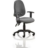Eclipse II Lever Task Operator Office Chair Charcoal With Height Adjustable Arms Eclipse II Lever Task Operator Office Chair Charcoal With Height Adjustable Arms