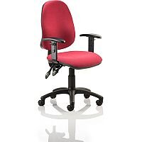 Eclipse II lever Task Operator Office Chair Wine With Height Adjustable Arms Eclipse II lever Task Operator Office Chair Wine With Height Adjustable Arms