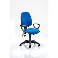 Eclipse III Lever Task Operator Office Chair Blue With Loop Arms