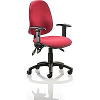Eclipse III Lever Task Operator Office Chair Wine With Height Adjustable Arms Eclipse III Lever Task Operator Office Chair Wine With Height Adjustable Arms