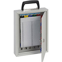 Phoenix Keysure KC0201K 20 Hook Portable Key Cabinet with Key Lock Light Grey Phoenix Keysure KC0201K 20 Hook Portable Key Cabinet with Key Lock Light Grey