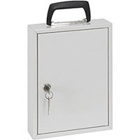 Phoenix Keysure KC0202K 30 Hook Portable Key Cabinet with Key Lock Light Grey Phoenix Keysure KC0202K 30 Hook Portable Key Cabinet with Key Lock Light Grey