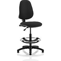 Eclipse I Lever Task Operator Office Chair Black With Draughtsman Kit