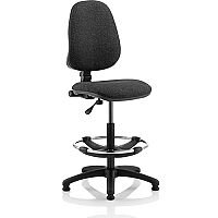 Eclipse I Lever Task Operator Office Chair Charcoal With Draughtsman Kit