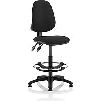 Eclipse II Lever Task Operator Office Chair Black With Draughtsman Kit