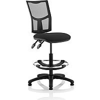 Eclipse II Lever Task Operator Office Chair Mesh Back With Black Seat With Draughtsman Kit