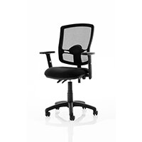 Eclipse Plus II Lever Deluxe Mesh Back Task Operator Office Chair Black Seat With Height Adjustable Arms