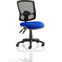 Eclipse Plus II Lever Deluxe Mesh Back Task Operator Office Chair Blue Seat Eclipse Plus II Lever Deluxe Mesh Back Task Operator Office Chair Blue Seat