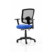 Eclipse Plus II Lever Deluxe Mesh Back Task Operator Office Chair Blue Seat With Height Adjustable Arms