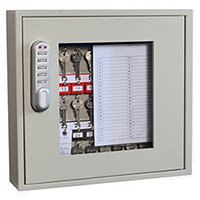 Phoenix Keysure KC0401E 30 Hook Clear View Key Cabinet with Electronic Code Lock Light Grey Phoenix Keysure KC0401E 30 Hook Clear View Key Cabinet with Electronic Code Lock Light Grey
