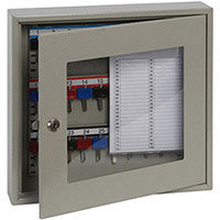 Phoenix Keysure KC0401K 30 Hook Clear View Key Cabinet with Key Lock Light Grey Phoenix Keysure KC0401K 30 Hook Clear View Key Cabinet with Key Lock Light Grey