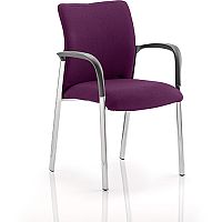 Academy Boardroom & Visitor Chair With Arms Fabric Back & Seat Purple