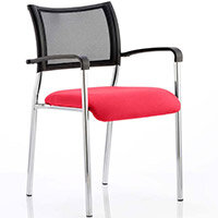 Brunswick Boardroom & Visitor Armchair with Chrome Frame & Cherry Red Seat Brunswick Boardroom & Visitor Armchair with Chrome Frame & Cherry Red Seat